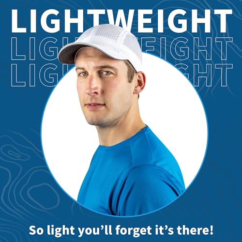 Image of TrailHeads Race Day Men's Running Hat - Lightweight, Quick Dry Mesh Cap with Reflective Accents & Sweatband - Performance Cap