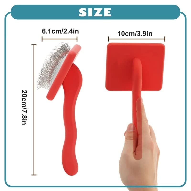 Szczotka dla zwierząt Pet Slicker Brush Miękki masaż Pielęgnacja Szpilki ze stali nierdzewnej Kot Grzebień dla psa Dematting Zrzucanie futrzanego podszerstka Szczotka do sierści dla zwierząt