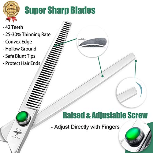 PURPLEBIRD 7 Inch Straight Dog Grooming Scissors Professional Pet Thinning Texturizing Shears Safety Noiseless Blunt Tip Trimming Shearing for Dogs Cats Japanese Stainless Steel Silver PURPLEBIRD 7 Inch Straight Dog Grooming Scissors Professional Pet Thinning Texturizing Shears Safety Noiseless Blunt Tip Trimming Shearing for Dogs Cats Japanese Stainless Steel Silver