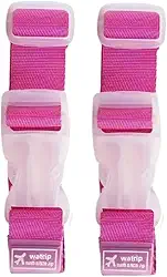 Kit 2 clip para mala de viagem bagagem mochila prender bolsas objetos (Rosa)