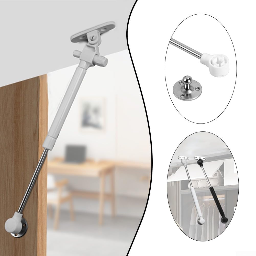 Amortiguador de gas 100N para puertas de gabinete, soporte de elevación hidráulico, mecanismo de cierre suave, fácil de instalar, accesorios de gabinete, amortiguador de cocina (4 unidades)