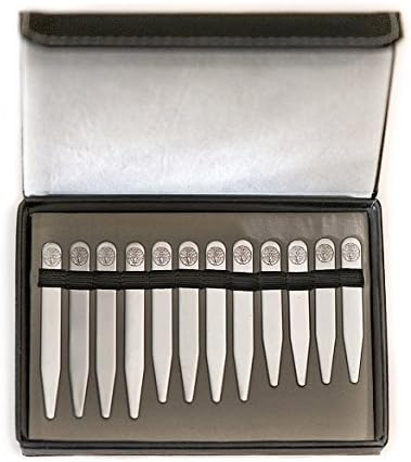 Metal Collar Stays - Stainless Steel - 3 Sizes 6 Pairs, Assorted Variety Pack - Best Luxury Case Holder