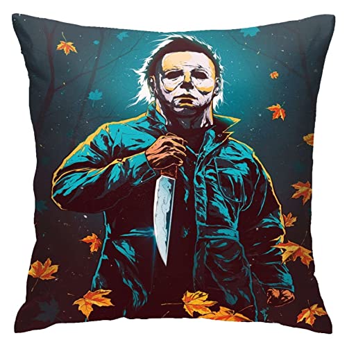Michael Myers Fundas de Almohada Cojines de sofá Decoración para el hogar Funda de Almohada Fundas de Cojines Fundas de Respaldo Decoración Funda de Almohada Funda de cojín para Sala de Estar Dormito