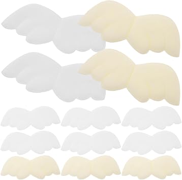 16pcs Cartoon Plush Angel Wing Patch for Clothes and Shoes, 11cm Soft Plush Appliques Fine Workmanship and Excellent Texture, for Decorating Clothes and Shoes