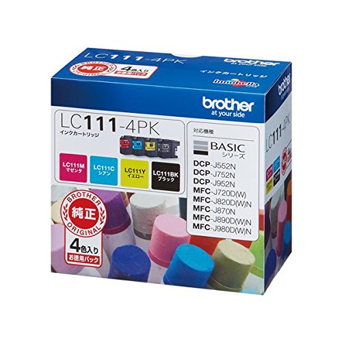 Amazon.co.jp: ブラザーインクカートリッジ 4色パック LC111-4PK