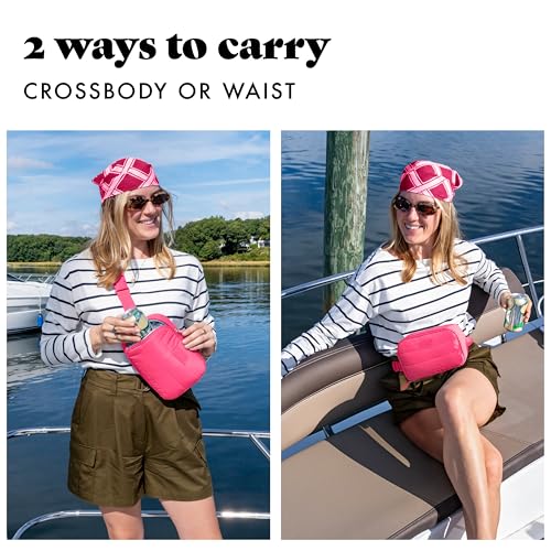Fit & Fresh Insulated Belt Bag, Small Insulated & Leakproof Cooler, Adjustable Fanny Pack for Women, Small Soft Cooler, Crossbody Bags for Women, Hot Pink by Fit & Fresh - Image 3