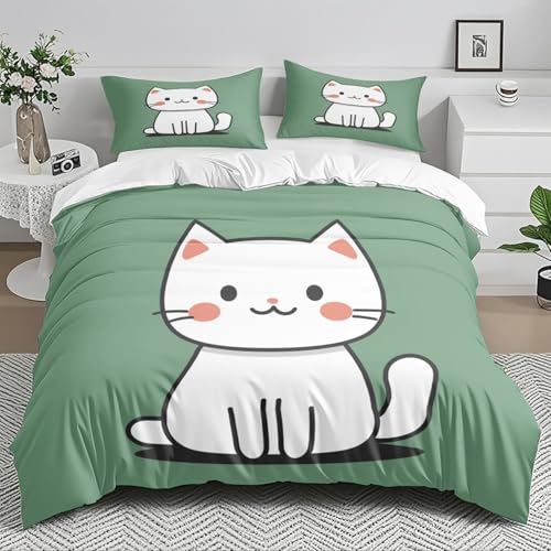 Parure de lit vert de qualité supérieure en microfibre brossée premium - 3