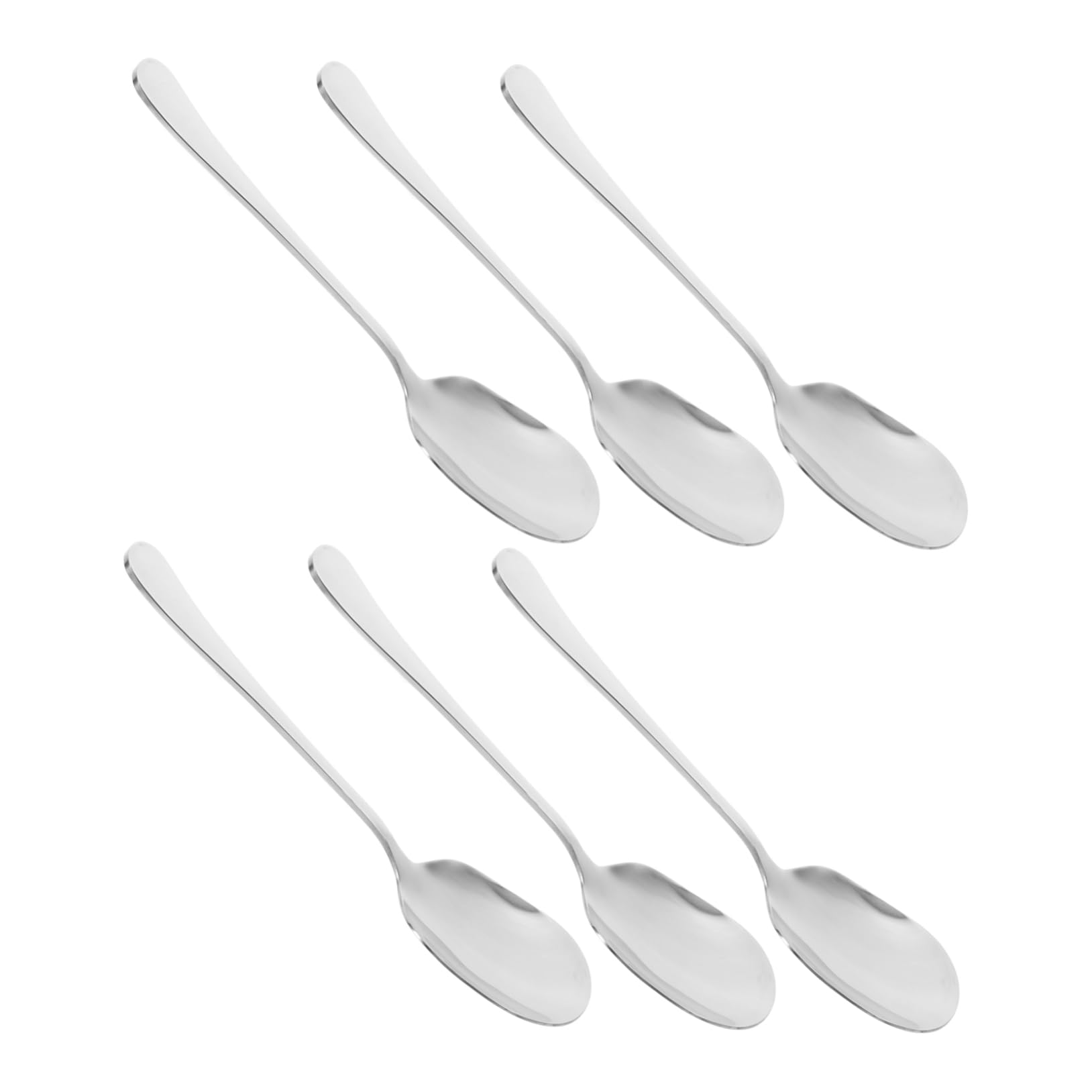 Unomor 6pcs Stainless Steel Serving Spoons Large Silver Utensils Dishwasher Safe for Buffet Catering Kitchen Banquets and Family Gatherings