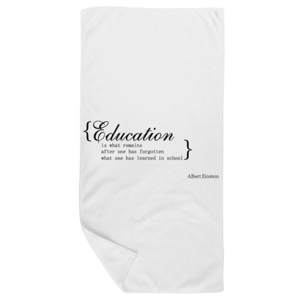 Serviette de bain à citation éducation, le cadeau idéal pour enseignants et étudiants