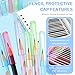 GTILE 60 PCS Colorful Plastic Pencil Cap, Pencil Tip Protector Cover, Pencils Extender Holders for Wooden Pen, Pen Toppers for Classroom Office School (Multicolored)