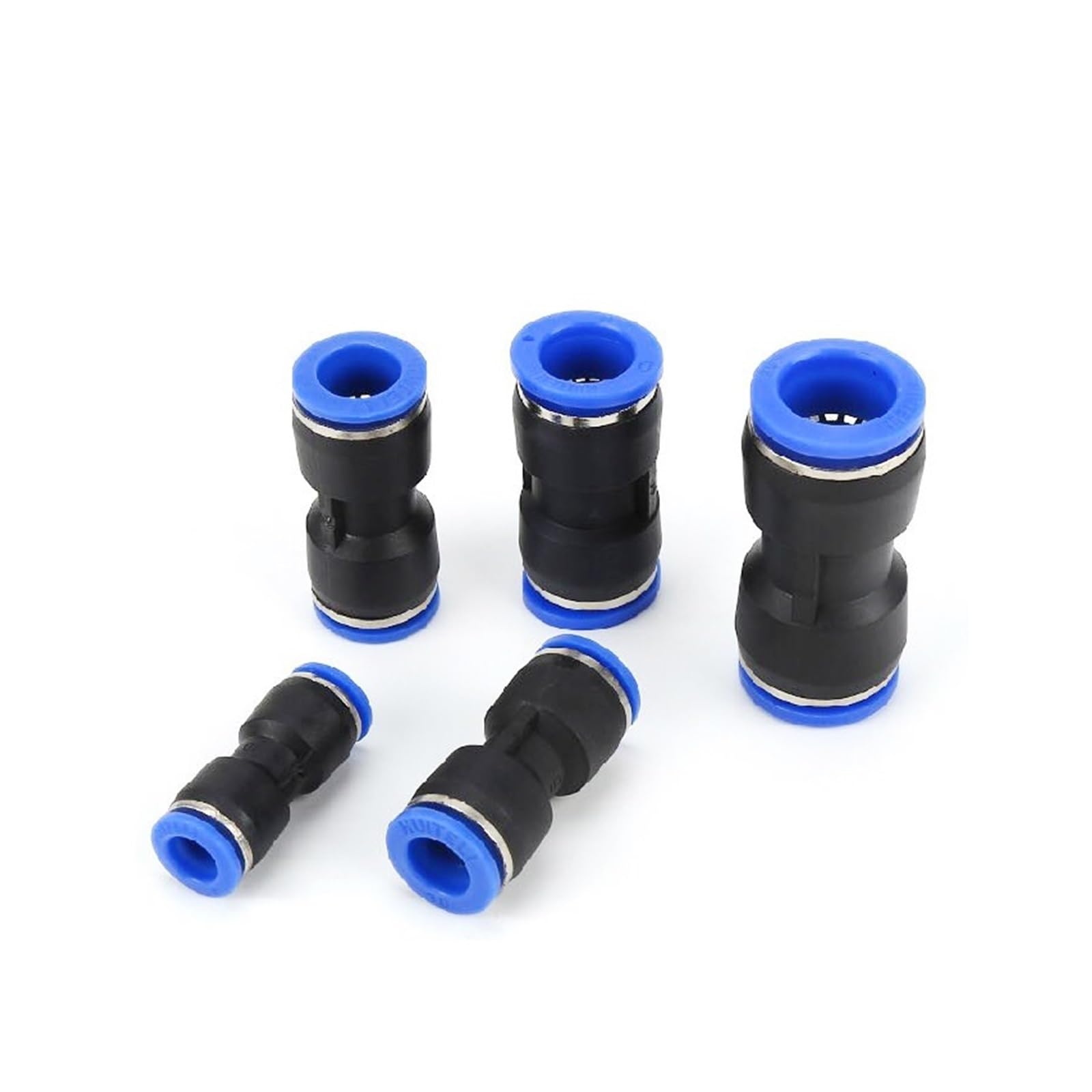 Empuje la conexión de la junta rápida neumática, Conector neumático de plástico de empuje recto for tubo de manguera de aire de PU de 6-12 mm, paquete de 30-70 piezas(70pcs)