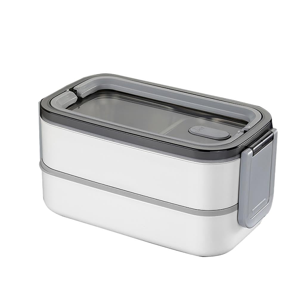 Juego de 2 fiambreras térmicas de acero inoxidable aisladas para el almuerzo, caja bento térmica, calentador de comida, caja calentadora de alimentos, buen estilo de sellado 1