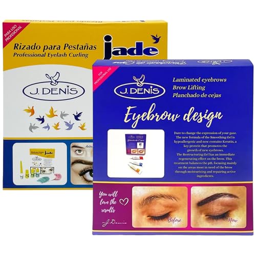 J. Denis Professional Eyebrow & Eyelash Kit 2-Pack for Precision Brow Shaping & Lash Lifting Achieve Perfect Brows & Lashes at Home