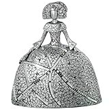 Figura menina Figura de una menina Estilo Mosaico de Resina en Plateado 27x15x28cm