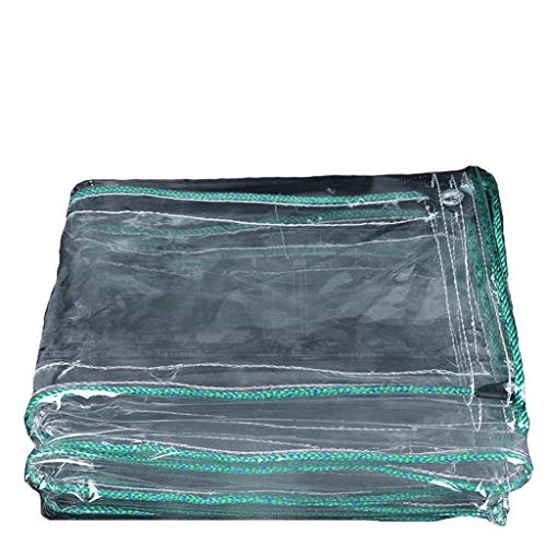 Preisvergleich Produktbild LOFAMI Garten Gartenarbeit Abdeckplanen Starker transparenter Poncho-wasserdichter Balkon-Regen-Vorhang-Lichtschutz-Plas... Abdeckplanen (Größe : 2 * 4m)