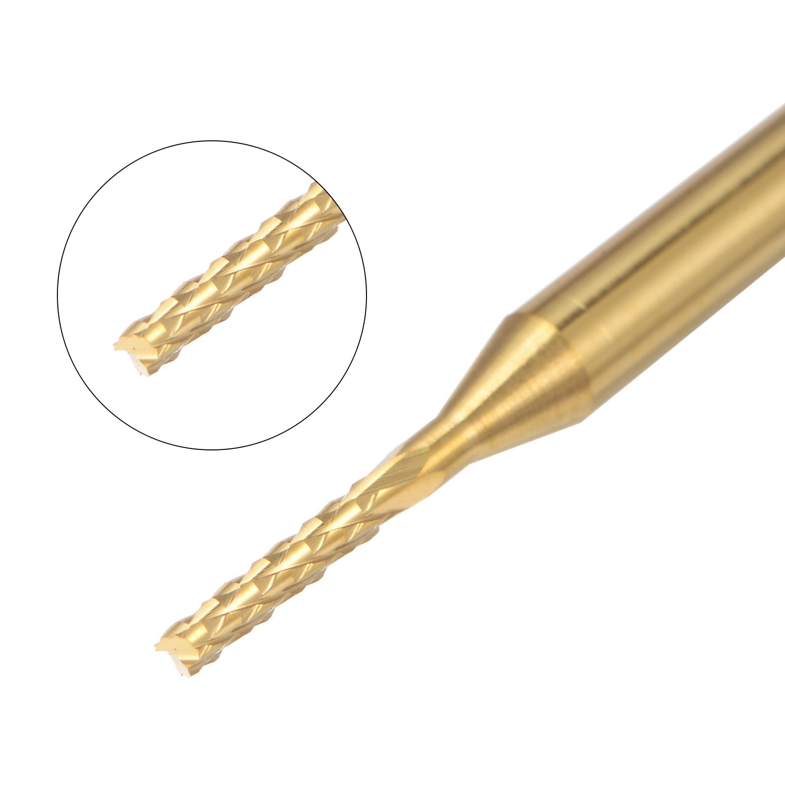 QUARKZMAN 10pz 1,3mm Fresa Carburo Titanio con Rivestimento Fresa Incisione Punte Router CNC per Macchina PCB, Attacco da 1/8"
