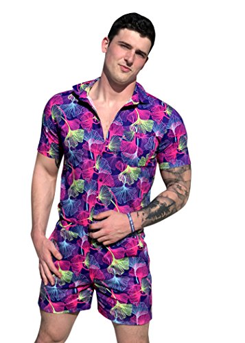 Zesties Male Romper (Extra Small, Ginkgo)