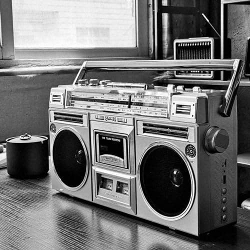 Bluetooth Boombox mit Kassettenspieler und AM/FM-Radio, wandelt Kassetten in Digital über USB/SD-Eingang um