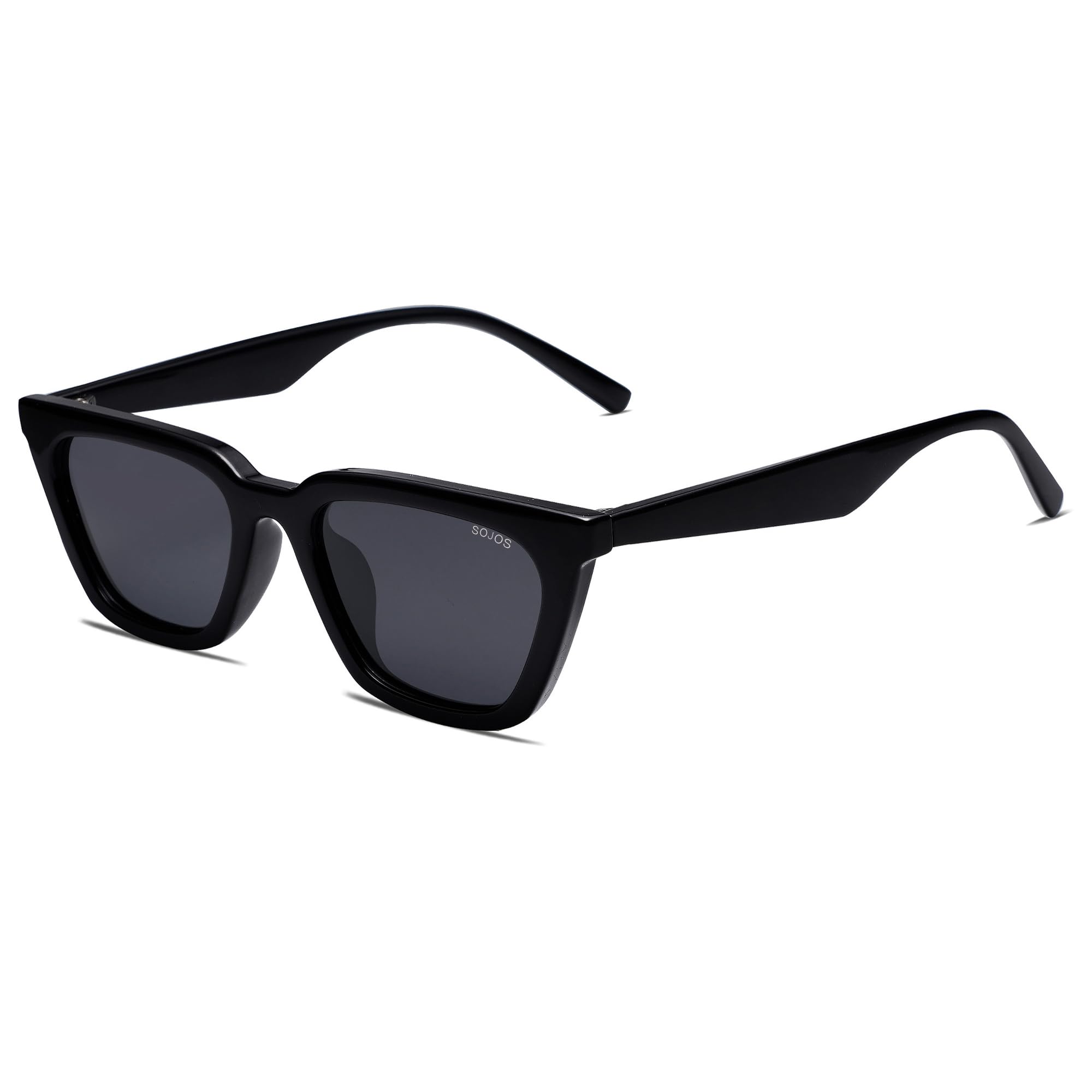 SOJOS Polarized Narrow Square Cateye Sunglasses for Women Retro Trendy Driving Glasses SJ2169
