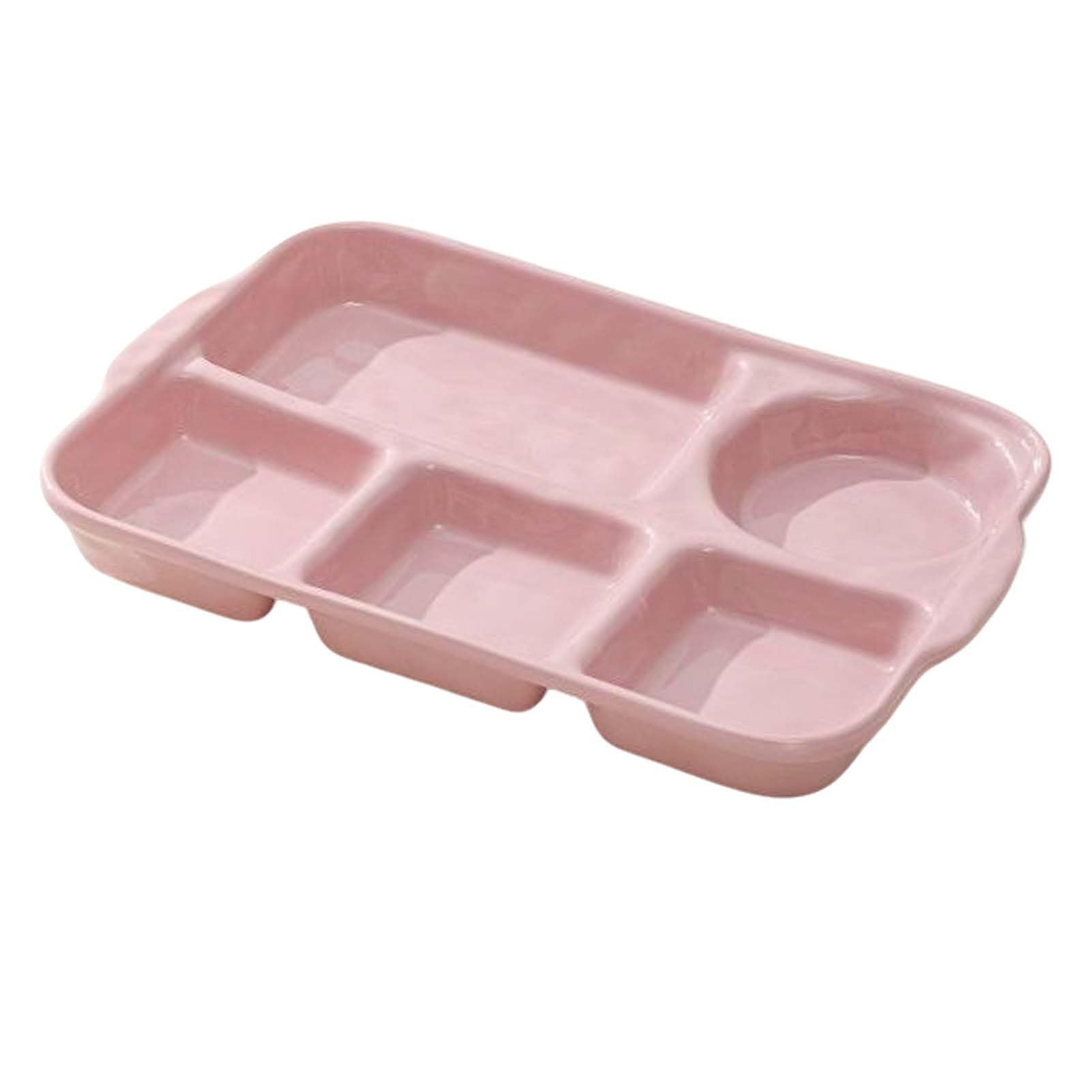 Keramikteller Mit 5 Fächern, Unterteilter Essteller, Servierplatte Für Verschiedene Speisen, Portionsteller Für Meal Prep, Reis, Fleisch, Gemüse, Obst, Beilagen, Familienküche
