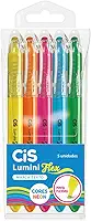 CIS Lumini Flex Neon Marca Texto - Estojo com 5 cores neon