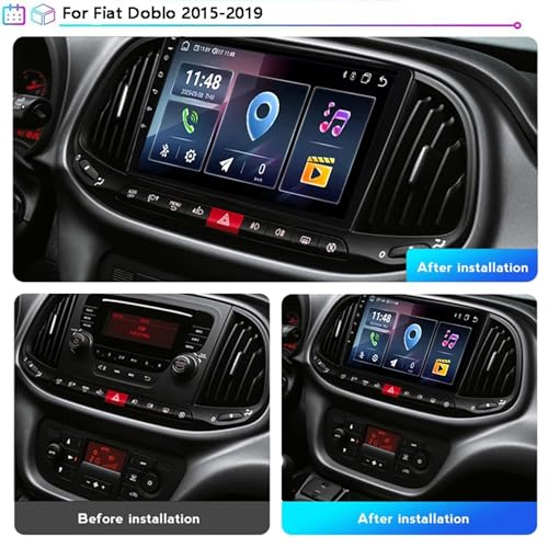 Autoradio Android tactile 9 pouces Fiat Doblo 2015-2019 Bluetooth M150S 4 Core 32G - 3
