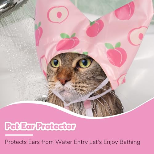Image of Nanaki Adjustable Cat Shower Cap-Waterproof Sphynx Shower Cap For Cats | For Small Dogs Kitten Puppy, Reusable Pet Ear Protection Ear Covers for Bath Grooming Ear Drops Guard