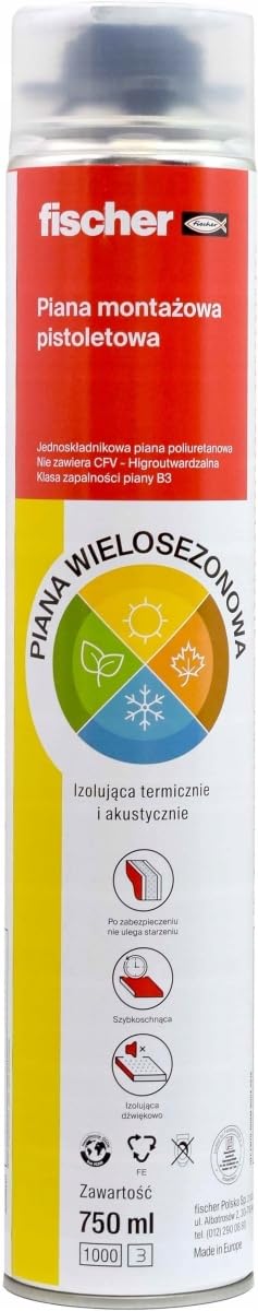 Pianka montażowa zimowa i całoroczna – 750 ml, pianka do pistoletu (6 x 750 ml)