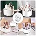 Diesisa Makeup Brush Holder Organizer,360° Rotating Makeup Brush Organizer,5 Slot Make up Brushes Cup for Cosmetics, Nail Polish, Art Supply, Bathroom Vanity Desktop Organizer - White