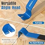 SHALL 4-Piece Flat Pry Bar Set -15" 10" 7.5" 5.5"- Heavy Duty & Mini Nail Puller Crowbar, Utility Claw Bar, Wonder Bar, High-Carbon Steel Flat Bar Tool for Home Remolding & Woodworking - Image 4