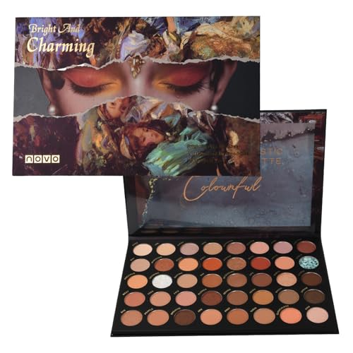 Jinlaili 40 Farben Glitzer Lidschatten Palette, Lidschattenpalette Bunt, Eyeshadow Palette Schimmernde, Glitzer Make-up Palette Langlebig Wasserdicht, Augenpalette, Schminkpalette (C)