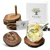 🍷 🥃🕯[Multifunktional ] Ob als Glasuntersetzer, Kerzenteller oder Untersetzer für diverse Dekorationen; die SOLTAKO Untersetzer aus Olivenholz sind vielseitig verwendbar.