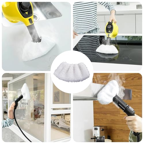 10 Set für Kärcher Dampfreiniger Zubehör Ersatztücher für Kärcher Easyfix SC1 SC2 SC3 SC4 SC5, 4 Mikrofaser-Überzugsset, 2 Schleif Tücher, 4 Handdüse Microfiber Cloth