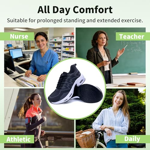 Image of AOV Women Arch Support Walking Shoes Orthotic Tennis Sneakers for Plantar Fasciitis Athletic Running Shoes