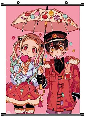 Peoria Toilet-Bound Hanako-kun Wall Scroll Poster, 8x12 inch No Fading Fabric Hanging Painting Poster for Wall & Door(Style 15)