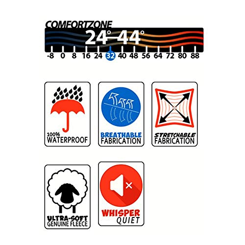 Rivers West Men's Ambush Heavyweight Waterproof Windproof Camouflage Fleece Hunting Bib3