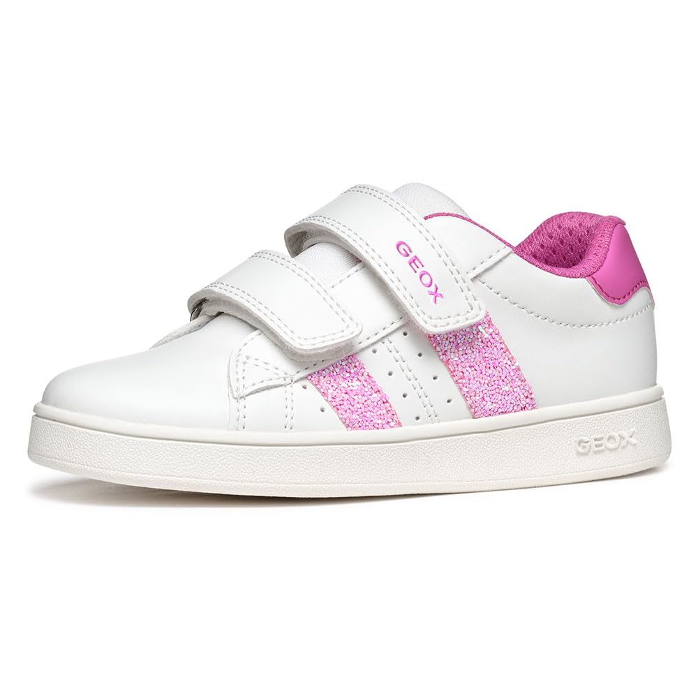 Geox - J ECLYPER Girl A, Zapatillas Niñas, White/Fuchsia,