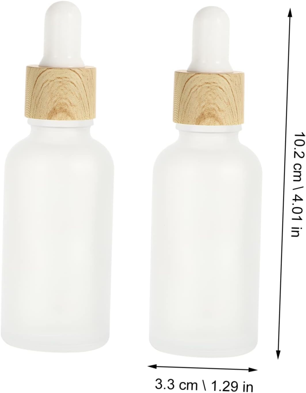 Mikinona 4pcs Essential Oil Holder Glass Dropper Bottles Refillable Glass Bottle Travel Airtight Seal