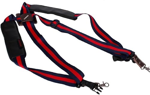 Bandoulière de Tambour Africain Portable Double Sangle de Tambour à Main Ajustab