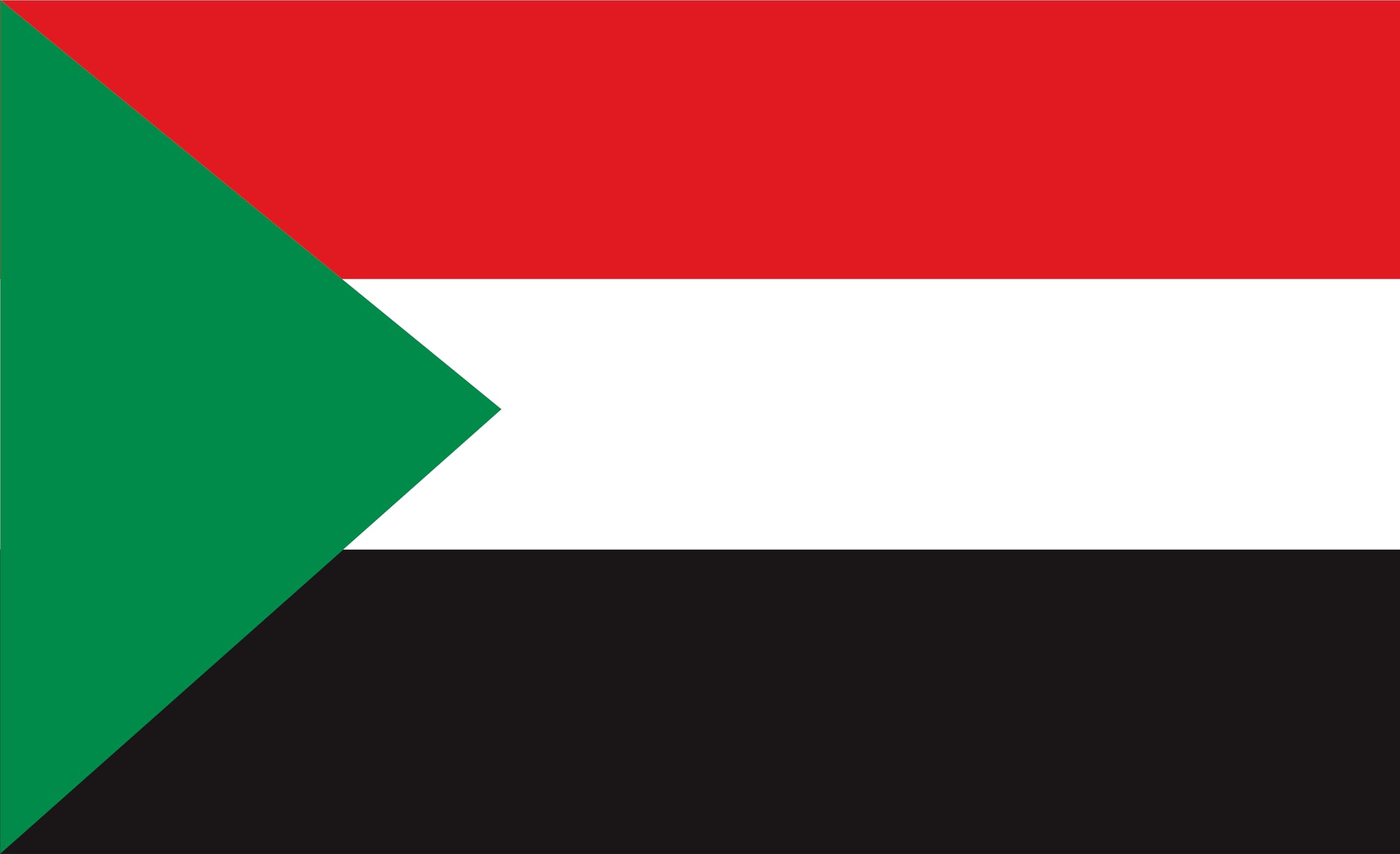 Drapeau du Soudan national de taille 90x60 cm ultra résistant