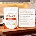true nutra D3 K2，Vitamin D3 K2 10,000 IU Magnesium Supplement, Non-GMO, Gluten-Free,Supports Immune & Energy, 300 Coconut Oil Softgels