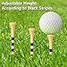 Japard Striped Wooden Golf Tees with Colors, 2 3/4 Inch, 100 Count, Colorful Bamboo Durable, Gifts for Men Women Wood (Wood, 2 3/4-100Pcs)