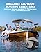 KEMIMOTO Bimini Tops for Boats 3 Bow Bimini Top Replacement 600d Marine Grade Canvas Boat Canopy Waterproof Sun Shade with Light Hole and Storage Bag Easy Install Without Frame 6'L 73