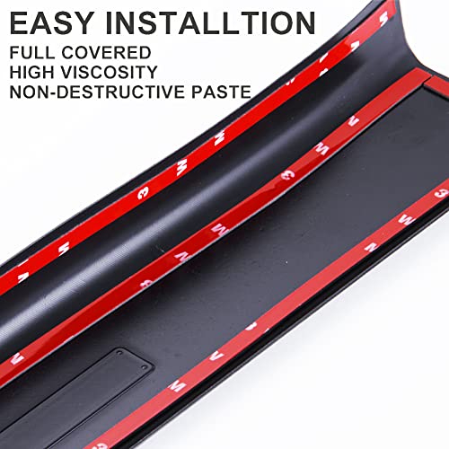 Fatudoz 4Pcs Door Sill Protector Glossy Carbon Fiber Pattern Abs For Tesla Model 3 2018 2019 2020 2021 2022, Front Rear Door Entry Guard Decoration Scuff Plate Accessories #TOP6