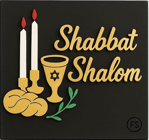 Plaque Shabbat Shalom Made in USA