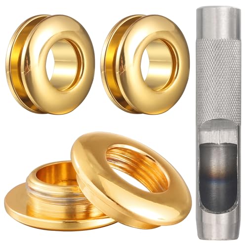 Notgia DT083 4 Sets Brass Grommets Kit Eyelets And Grommets 11Mm Inside Hole Size cover