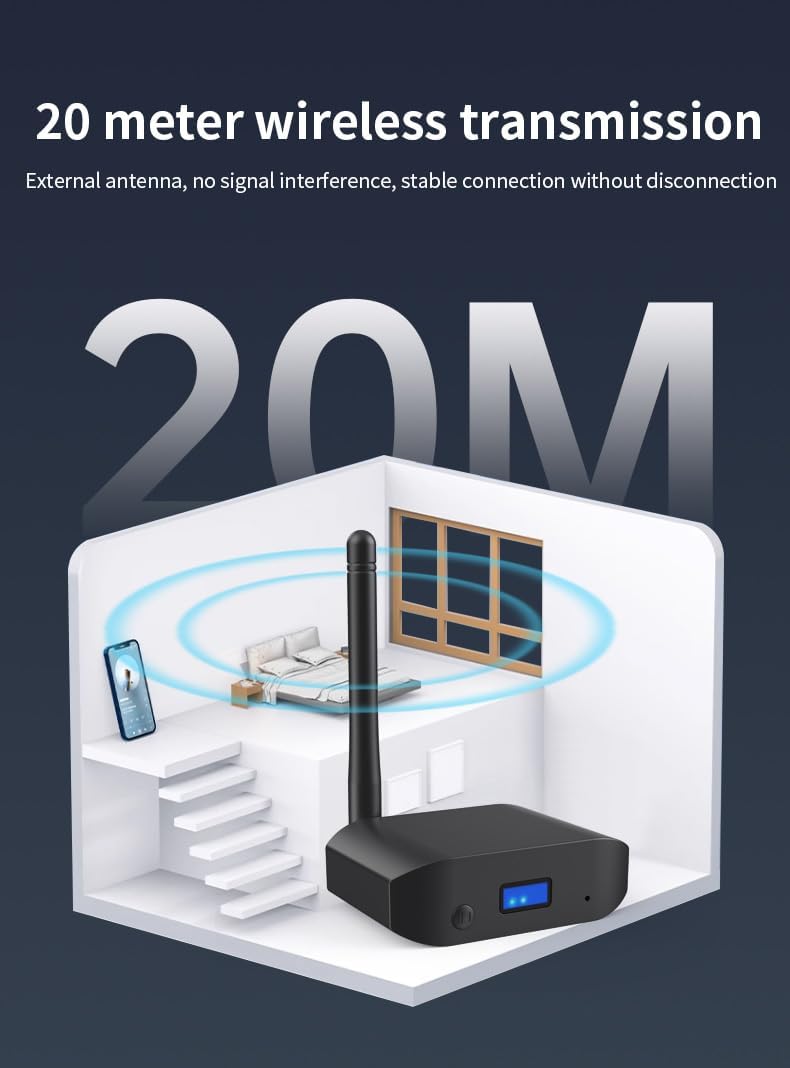 Bluetooth 5.3 Wireless Audio Adapter, Home Stereo Bluetooth Audio Adapter, Wireless and Streaming Stereo Adapter,with 3.5mm Audio Cable, USB-C Data Cable… image 9 of 9 B0CZ8L5ZHT