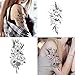 Cerlaza Large Temporary Tattoos for Women Girls, Flower Realistic Long Lasting Arm Half Sleeves Fake Tattoos for Adult, Tatuajes Temporales Women Waterproof Temporary Tattoos Stickers -10 Sheets