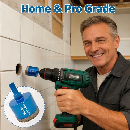 LITDDDW Tile Hole Saw Kit,10 Pack Serrated Vacuum Brazed Diamond Drill Bits by LITDDDW - Image 4