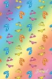 Journal: Rainbow bikini flip flops notebook